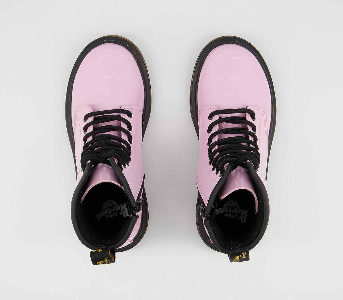 Dr. Martens Delaney Junior Inside Zip Lace Boots Dr. Martens Delaney Junior Inside Zip Lace Boots Pale Pink Patent