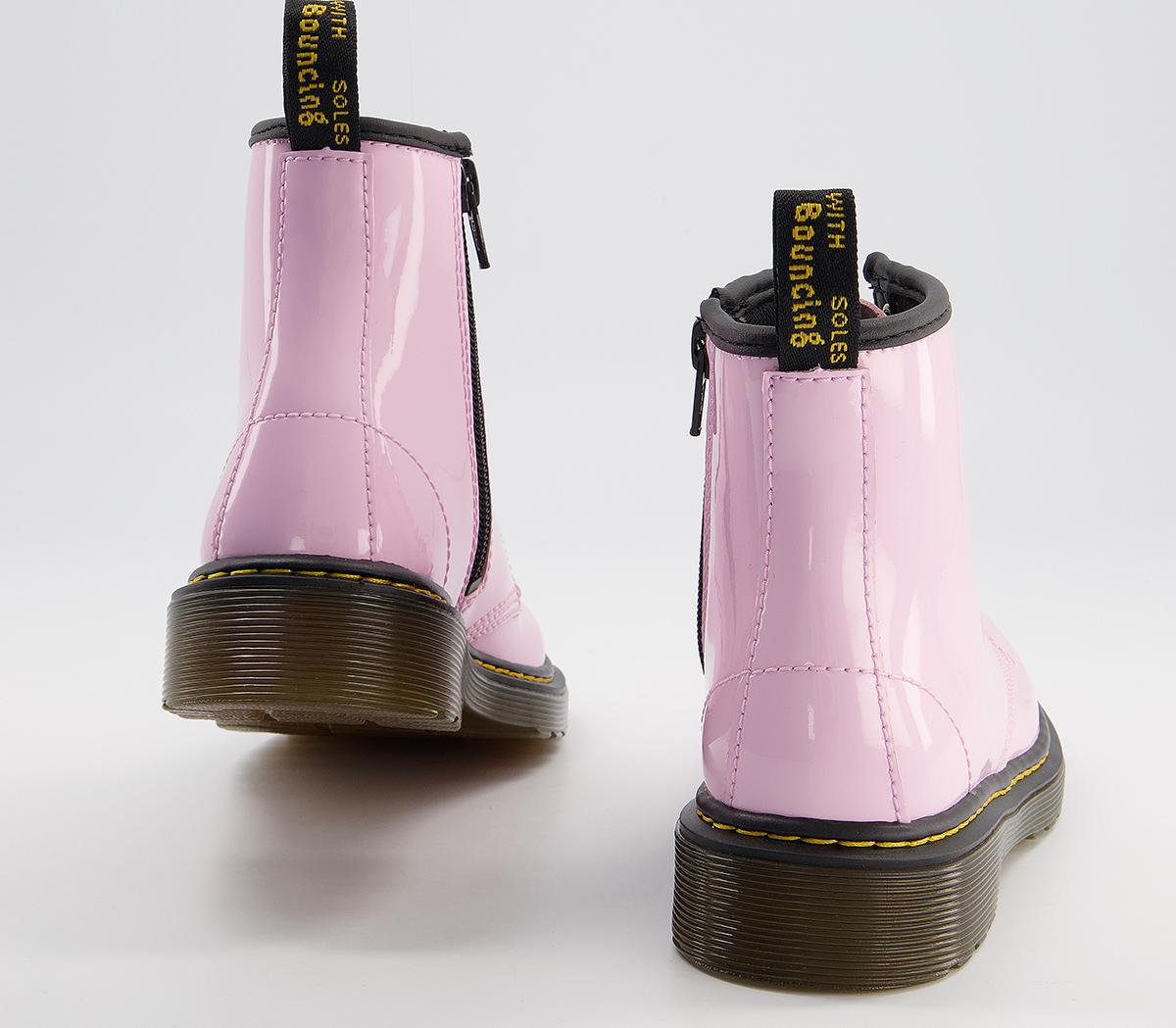 Dr. Martens Delaney Junior Inside Zip Lace Boots Dr. Martens Delaney Junior Inside Zip Lace Boots Pale Pink Patent