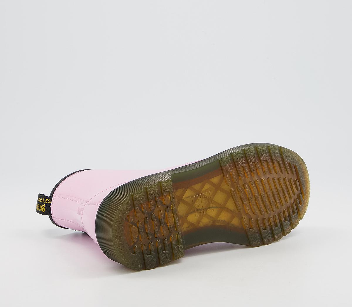 Dr. Martens Delaney Junior Inside Zip Lace Boots Dr. Martens Delaney Junior Inside Zip Lace Boots Pale Pink Patent