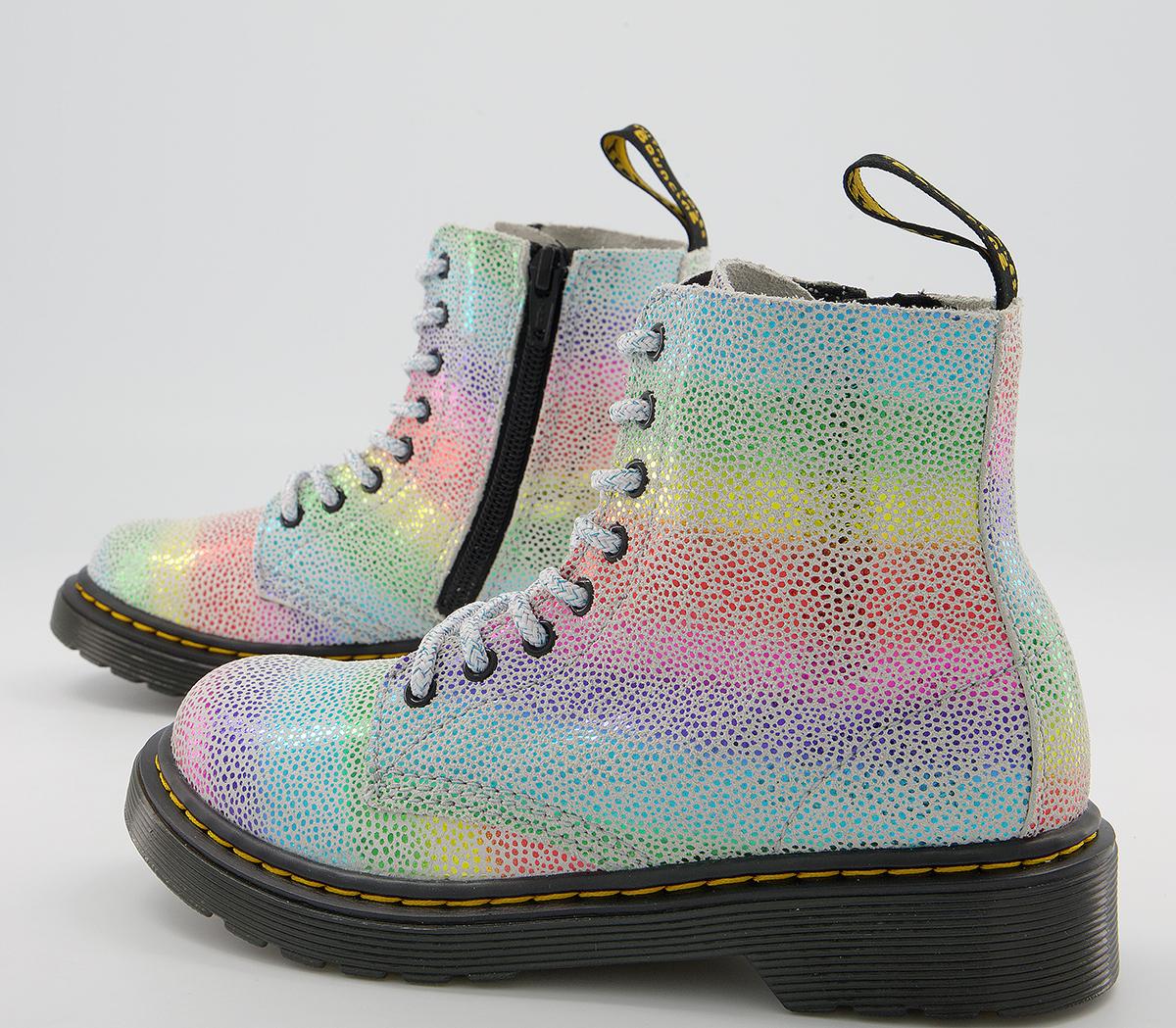 Dr. Martens Delaney Junior Inside Zip Lace Boots Dr. Martens Delaney Junior Inside Zip Lace Boots Rainbow Kidrey