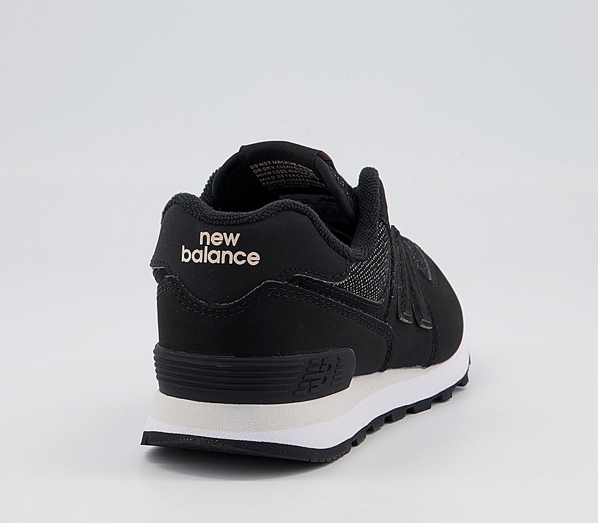 New Balance 574 Kids Trainers New Balance 574 Kids Trainers Black Black White