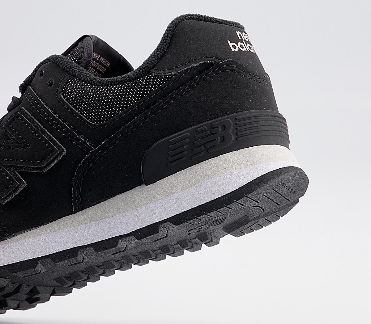 New Balance 574 Kids Trainers New Balance 574 Kids Trainers Black Black White