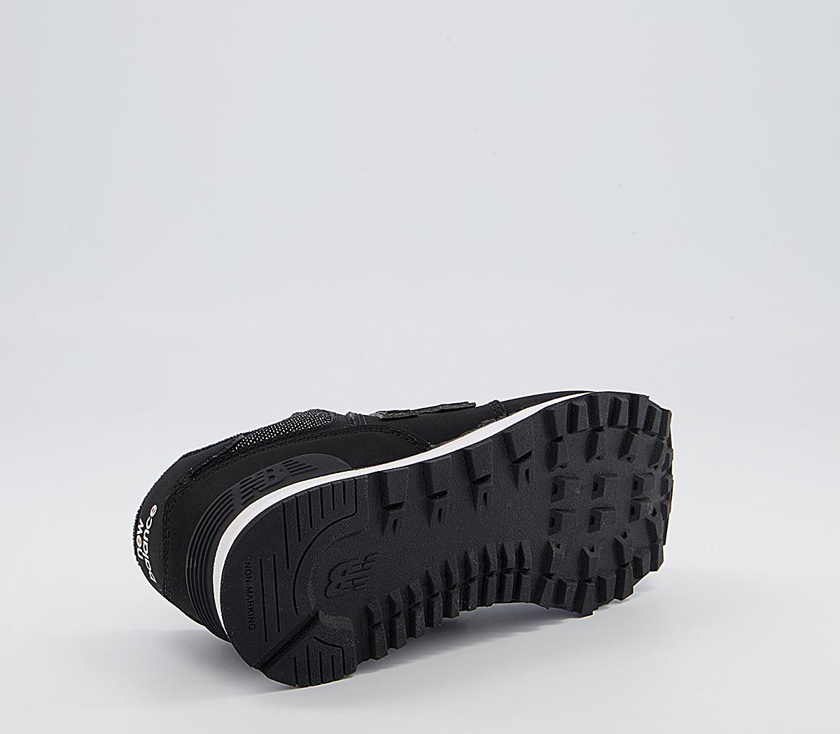 New Balance 574 Kids Trainers New Balance 574 Kids Trainers Black Black White