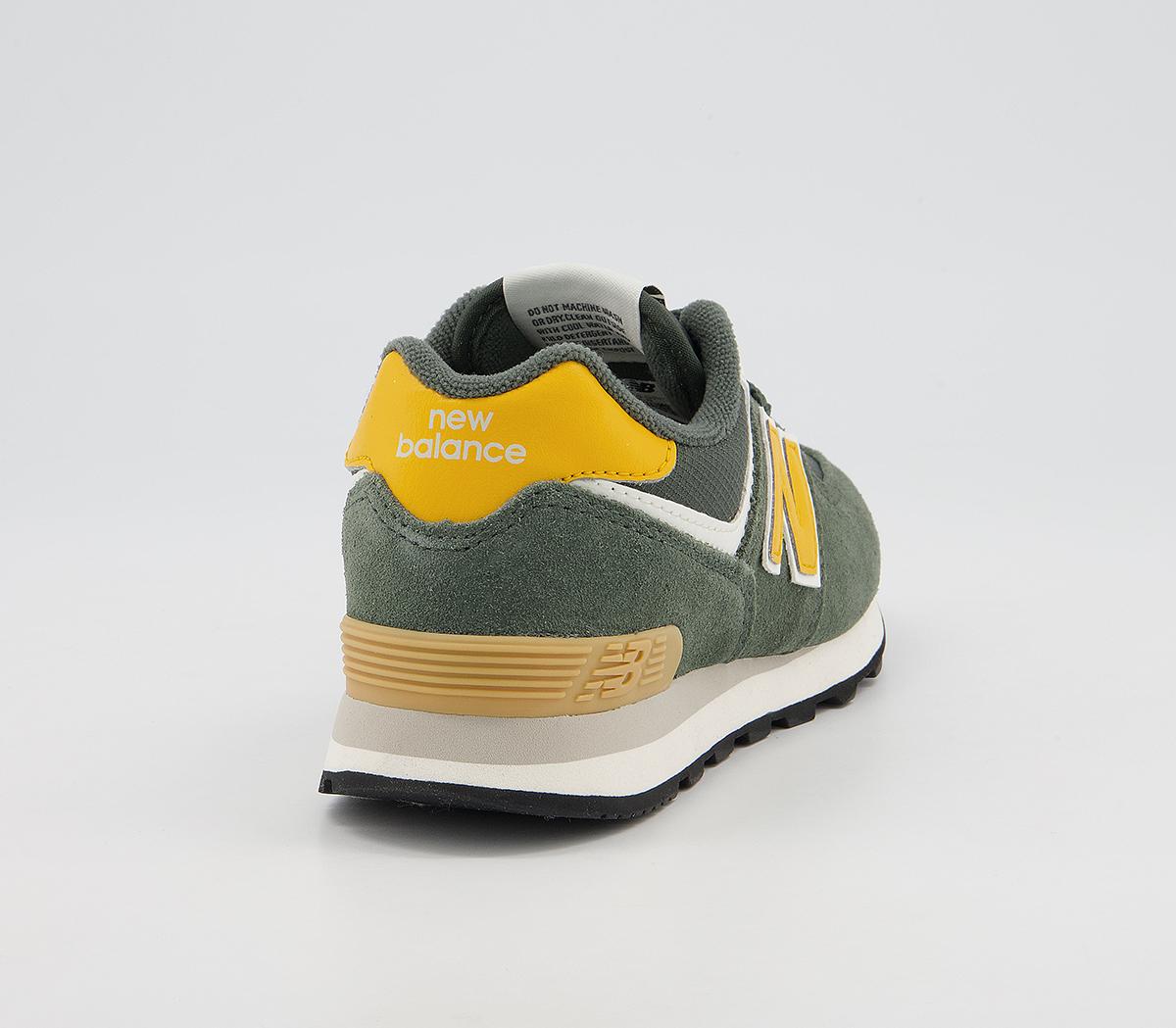 New Balance 574 Kids Trainers New Balance 574 Kids Trainers Khaki Yellow