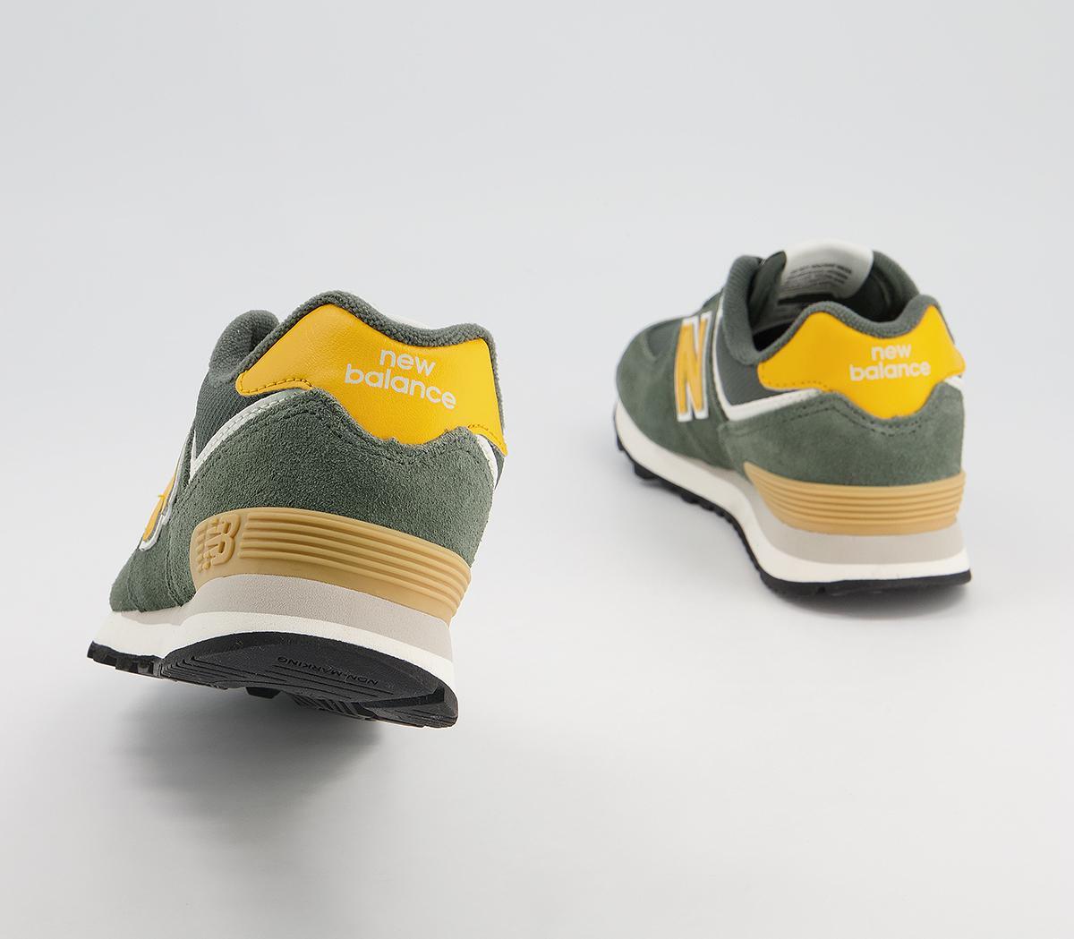 New Balance 574 Kids Trainers New Balance 574 Kids Trainers Khaki Yellow