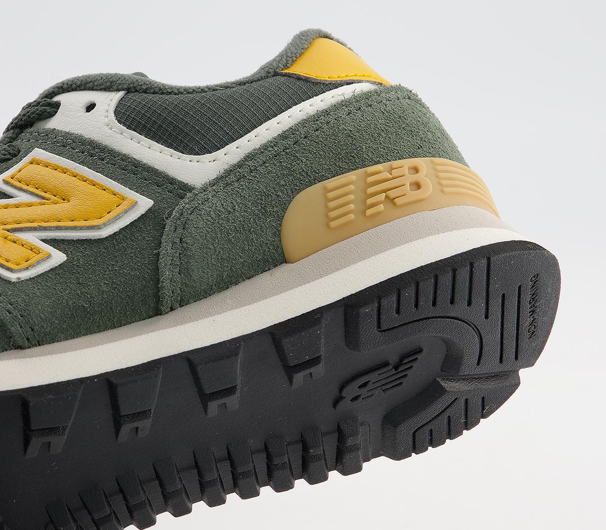 New Balance 574 Kids Trainers New Balance 574 Kids Trainers Khaki Yellow