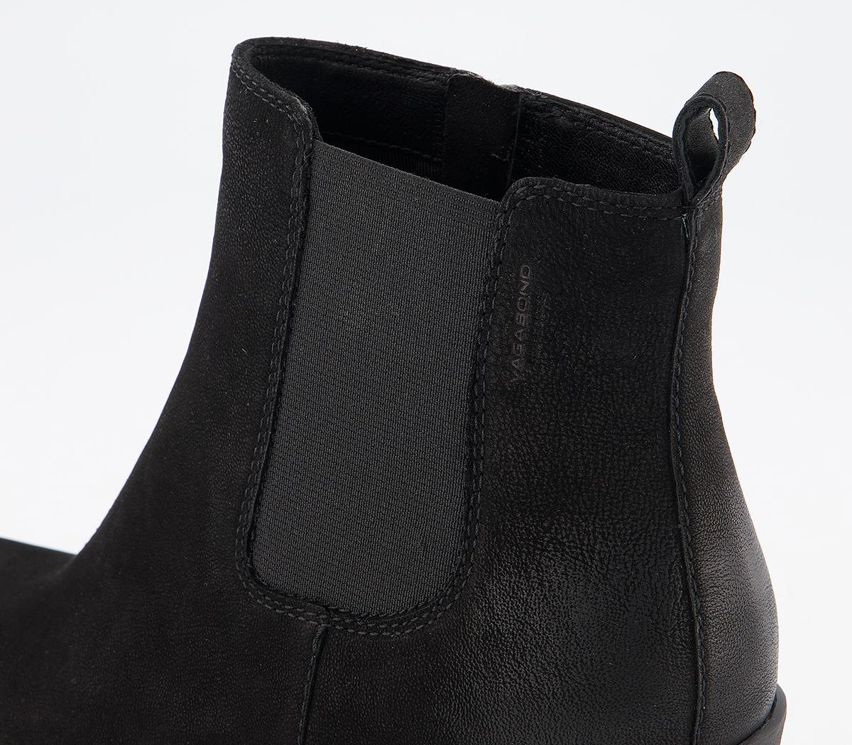 Vagabond Shoemakers Grace Heeled Chelsea Boots Black Nubuck - Women's ...