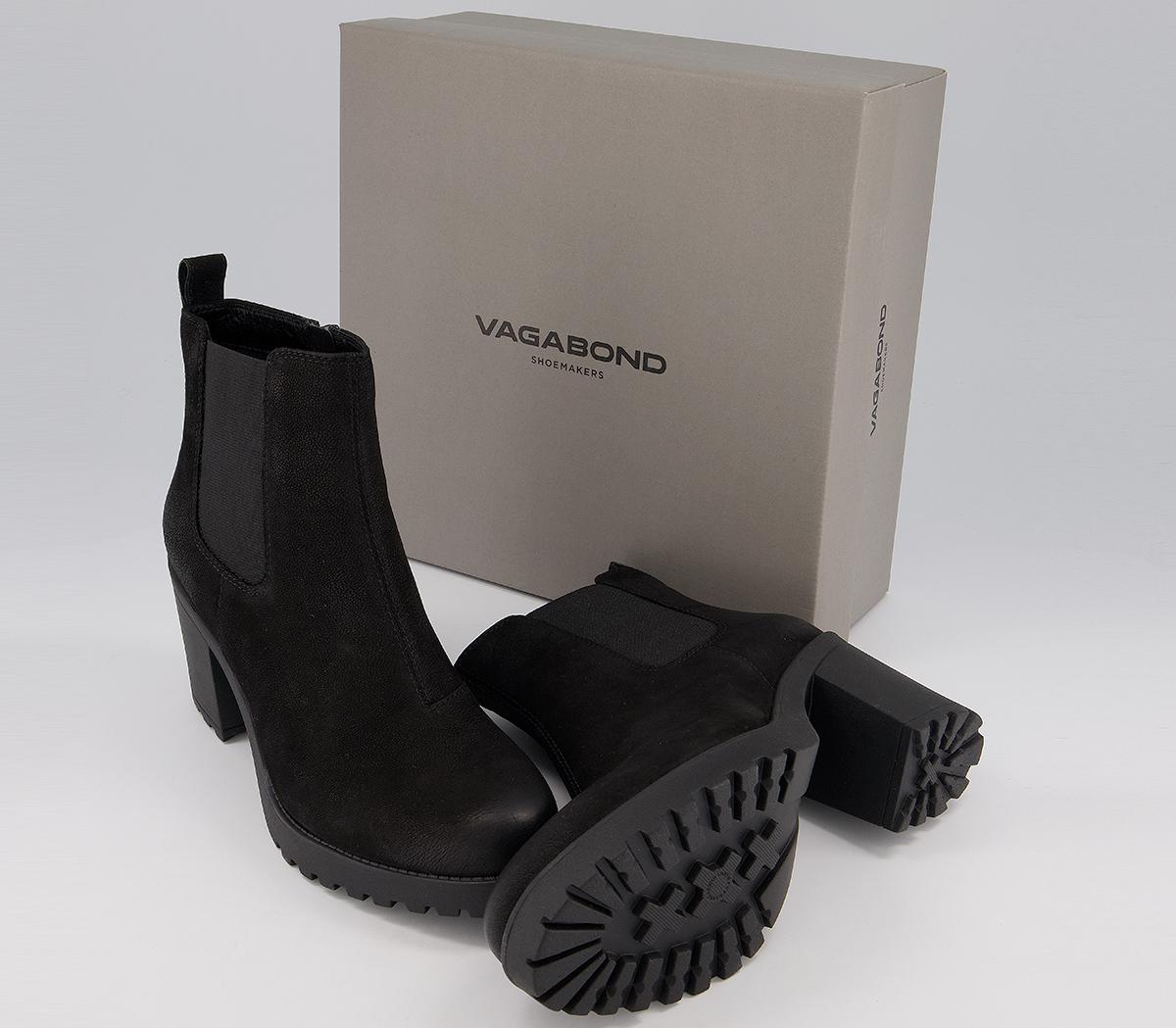 Vagabond Shoemakers Grace Heeled Chelsea Boots Vagabond Shoemakers Grace Heeled Chelsea Boots Black Nubuck