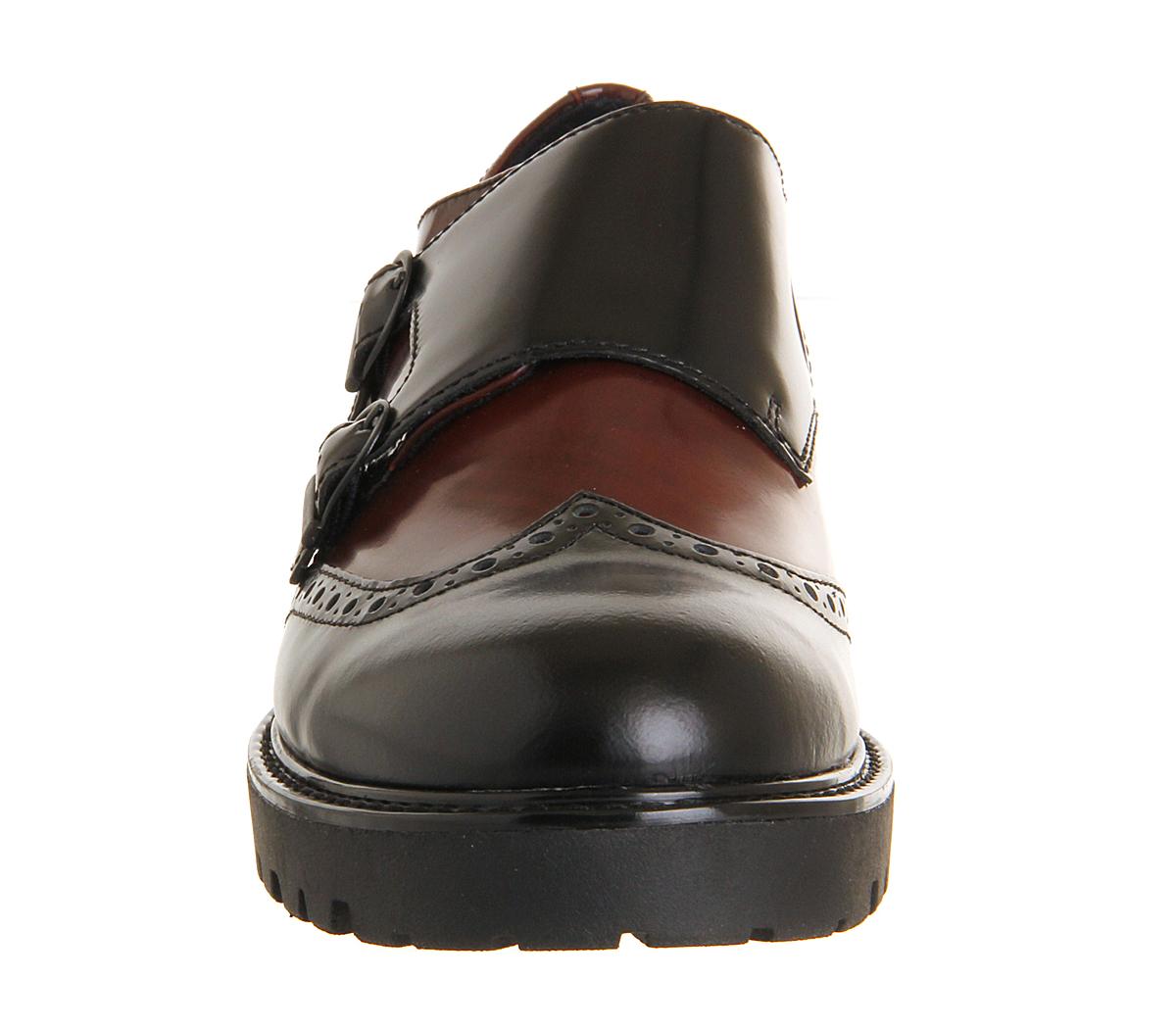 Vagabond ShoemakersKenvova Double MonkBlack Burgundy Leather
