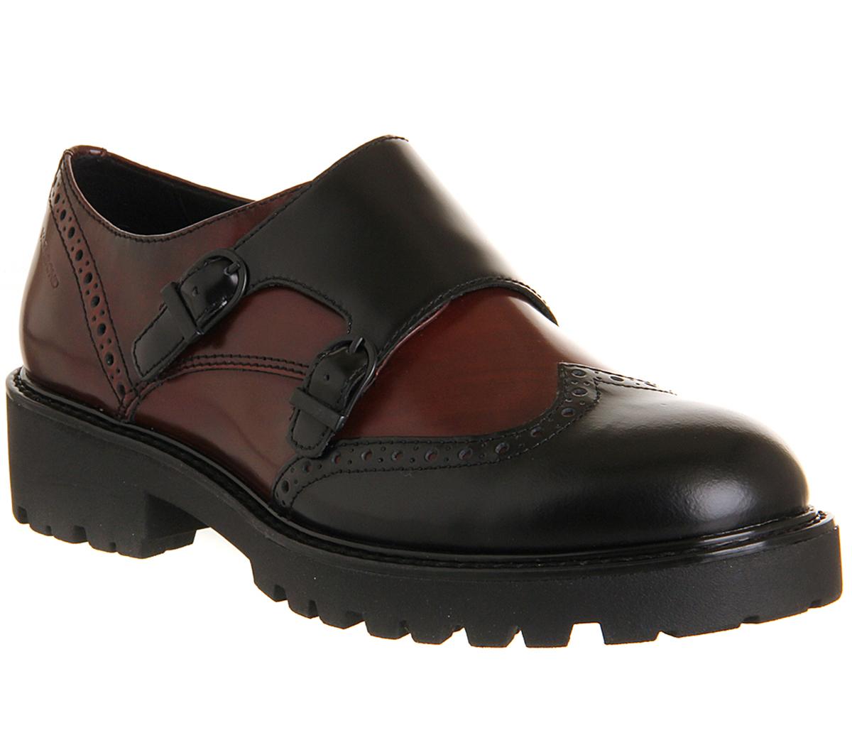 Vagabond ShoemakersKenvova Double MonkBlack Burgundy Leather