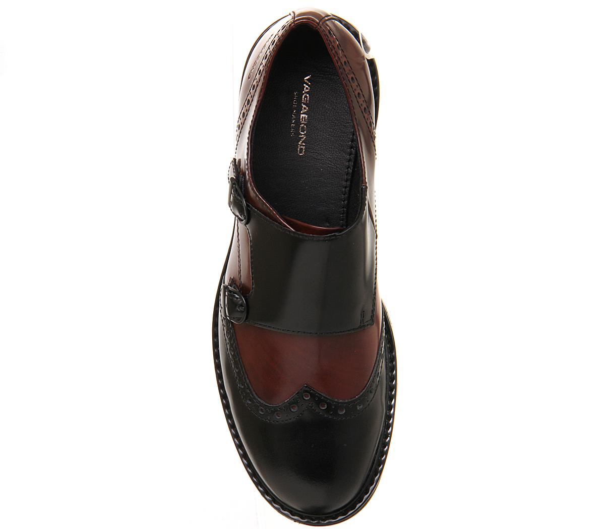 Vagabond ShoemakersKenvova Double MonkBlack Burgundy Leather