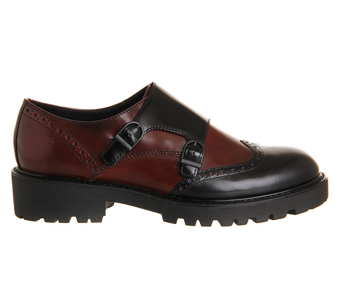 Vagabond ShoemakersKenvova Double MonkBlack Burgundy Leather