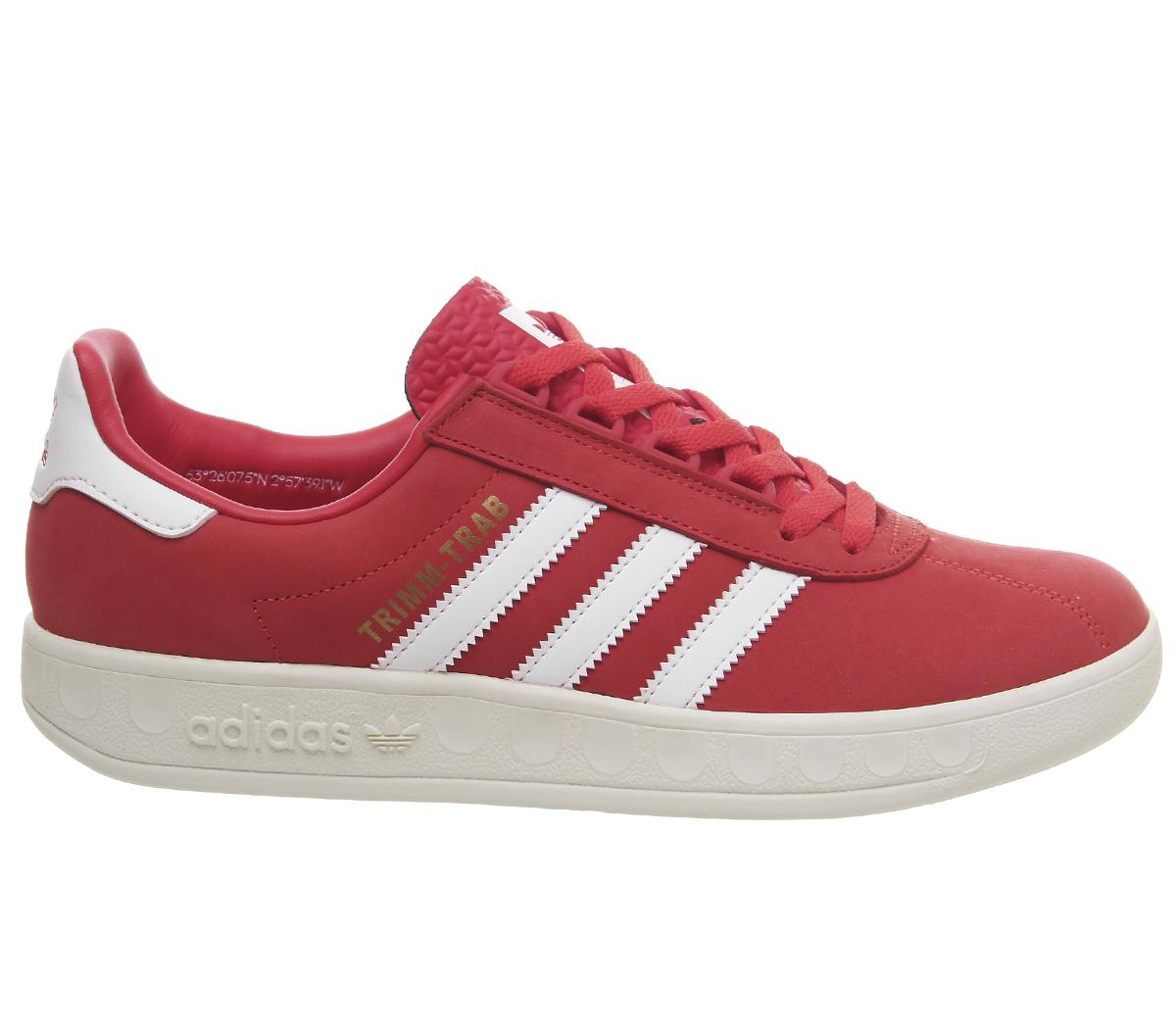 adidasTrimm Trab TrainersActive Red White Gold