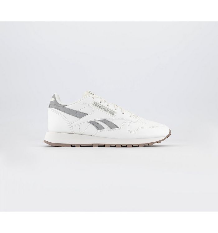 Reebok Classic Girls White And Grey Leather W Trainers, Size: 3
