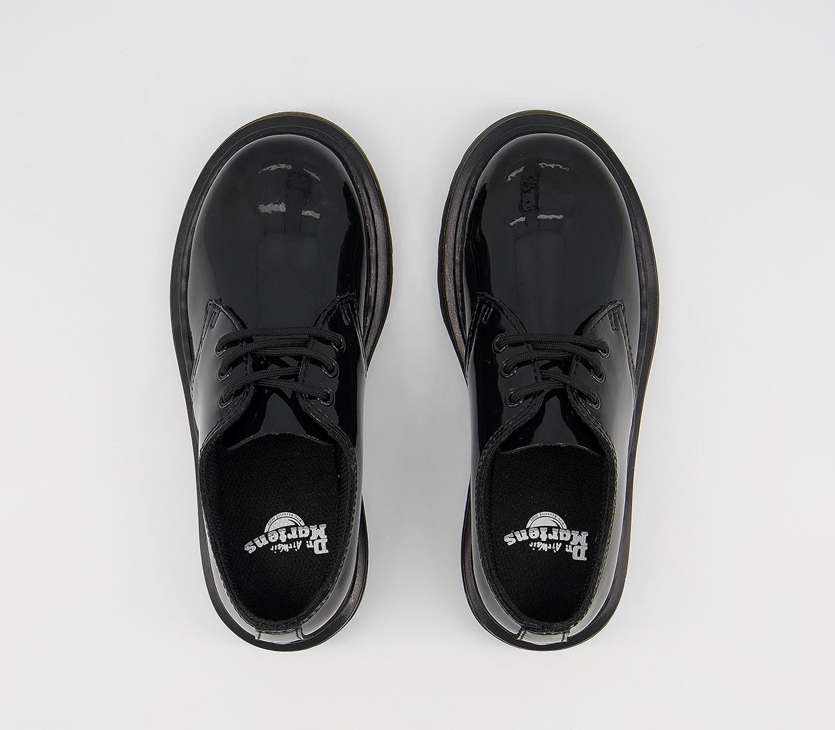 Dr. Martens 3 Eye Junior Lace Shoes Dr. Martens 3 Eye Junior Lace Shoes Black Patent