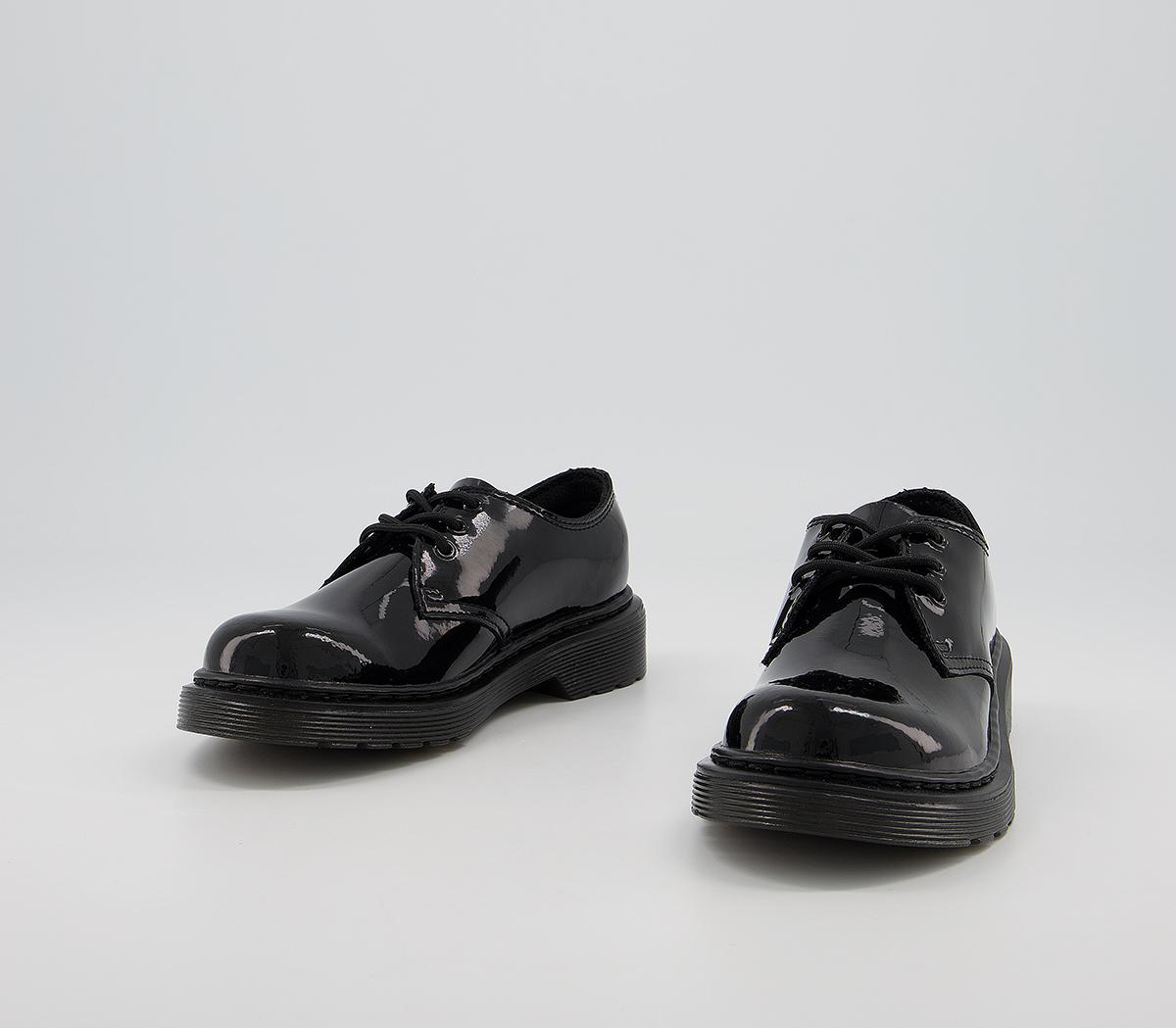 Dr. Martens 3 Eye Junior Lace Shoes Dr. Martens 3 Eye Junior Lace Shoes Black Patent