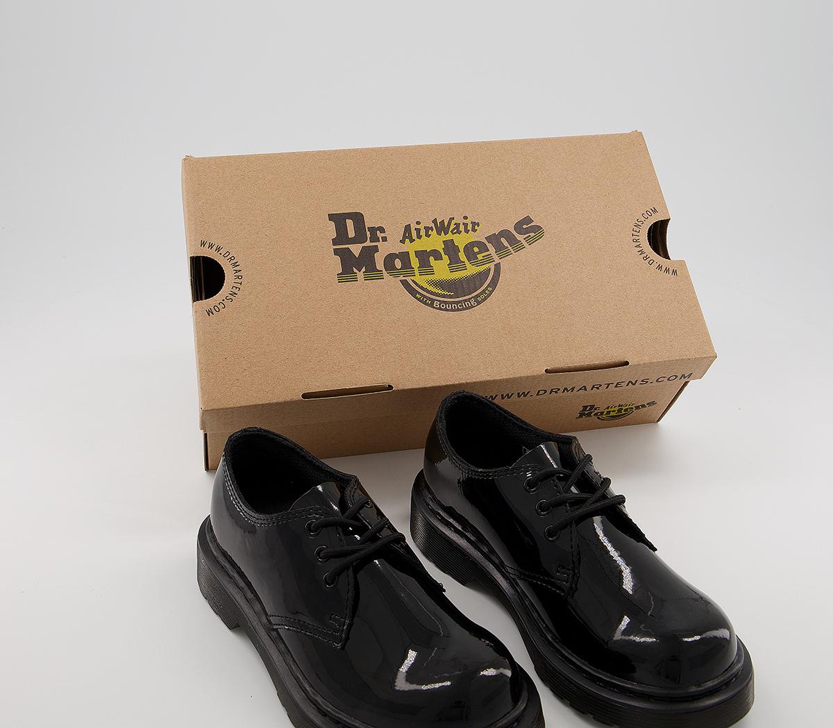 Dr. Martens 3 Eye Junior Lace Shoes Dr. Martens 3 Eye Junior Lace Shoes Black Patent