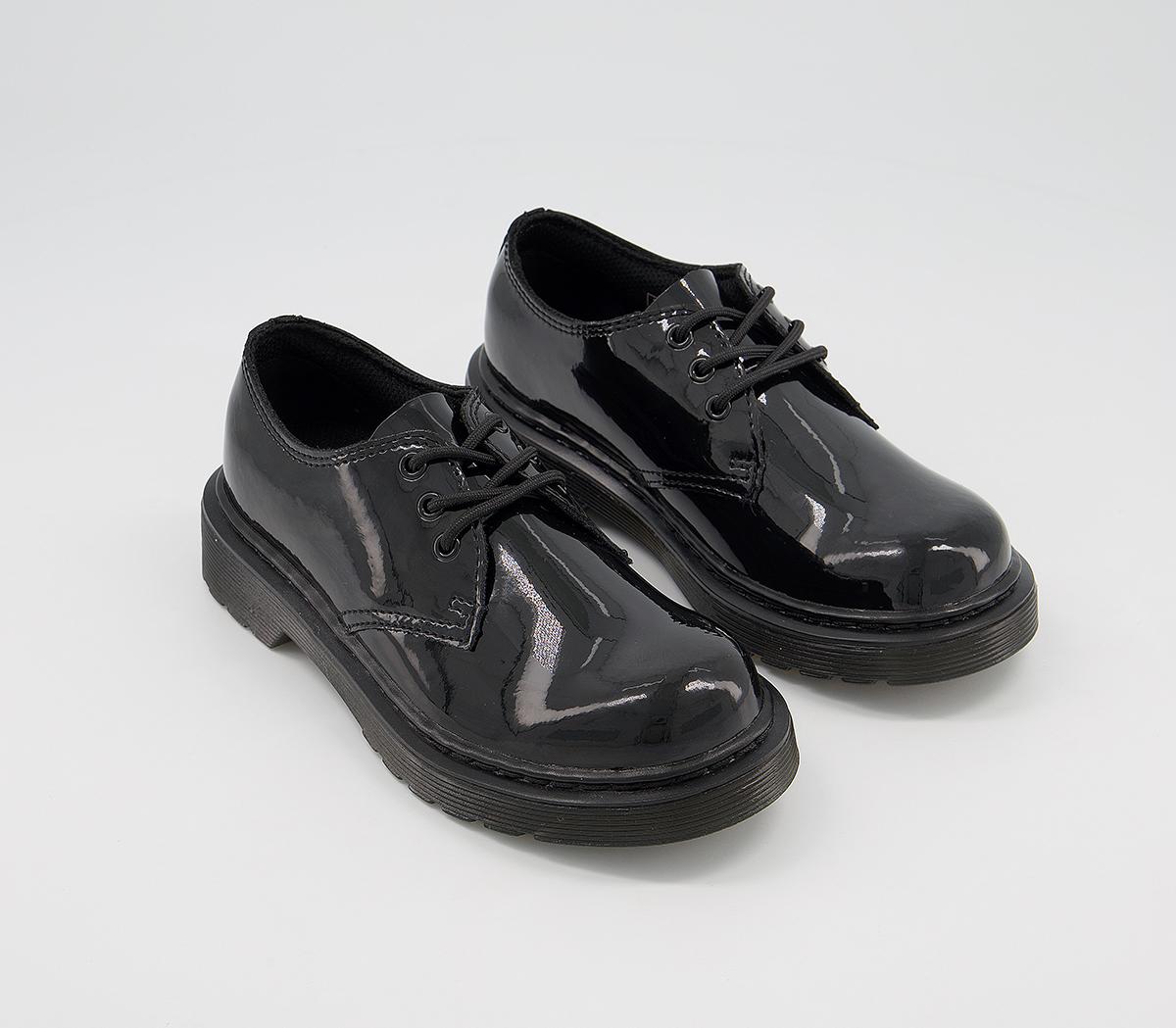 Dr. Martens 3 Eye Junior Lace Shoes Dr. Martens 3 Eye Junior Lace Shoes Black Patent