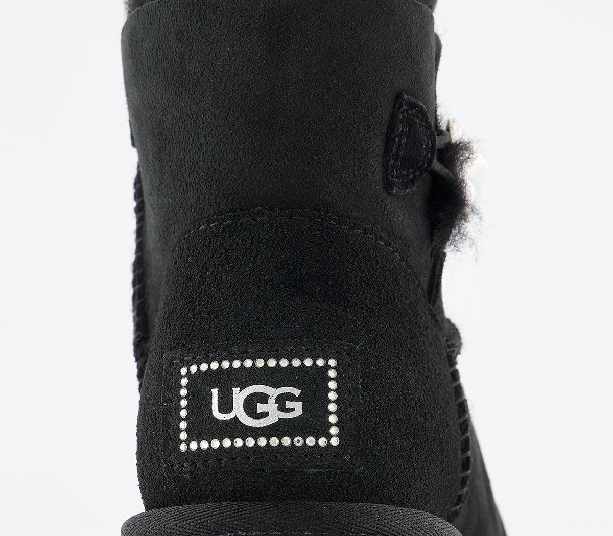 UGG Mini Bailey Bling Boots Black Women's Ankle Boots