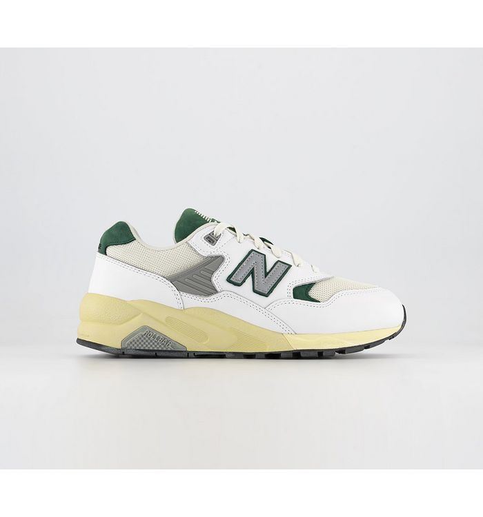 New Balance Mt580 Mens White Nubuck Leather Trainers, Size: 7