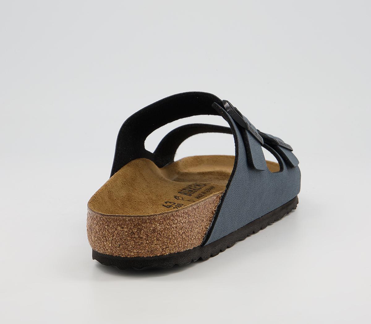 BIRKENSTOCKArizona Two Strap Sandals MBasalt Birko Flor Nubuck