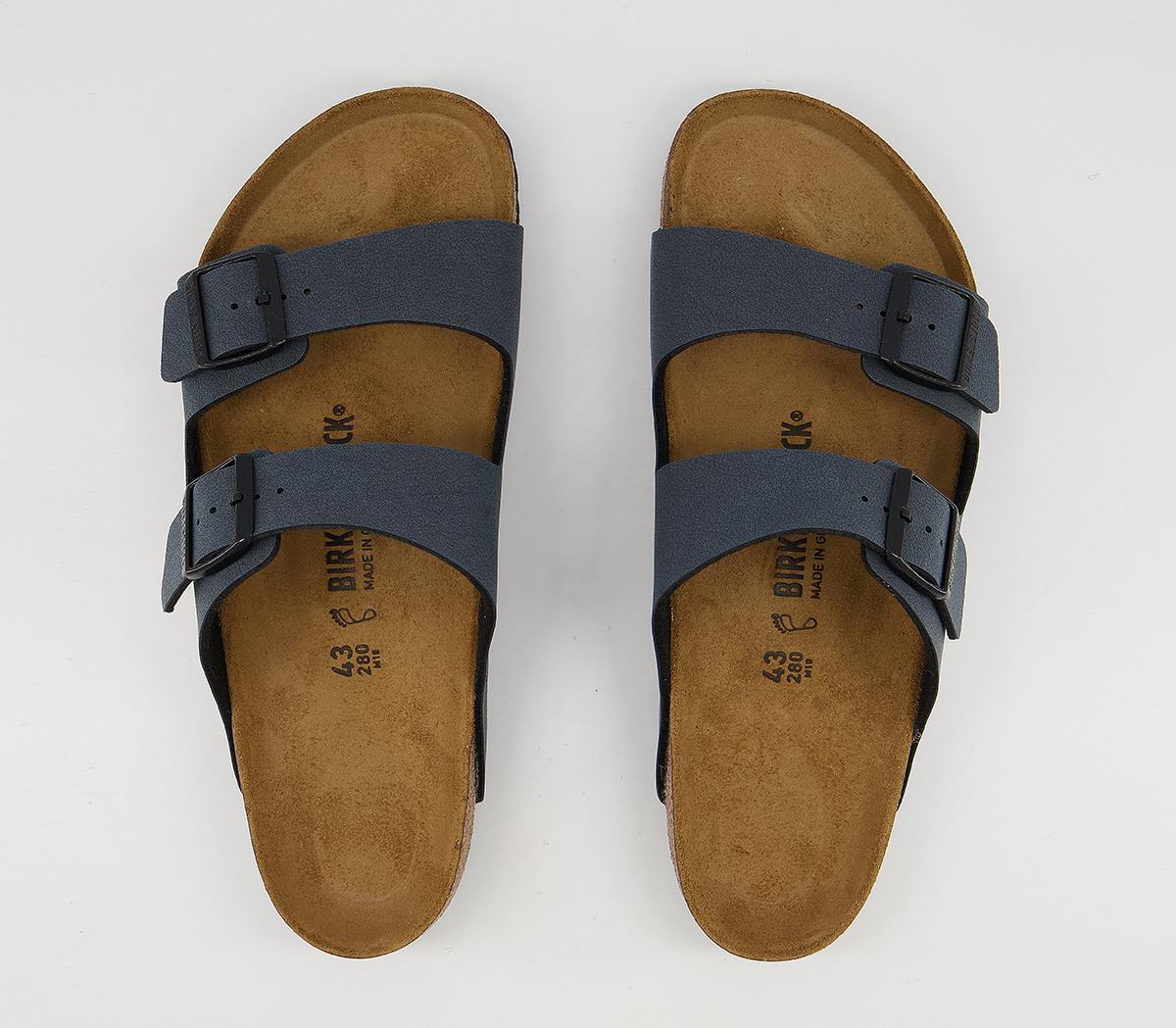 BIRKENSTOCKArizona Two Strap Sandals MBasalt Birko Flor Nubuck