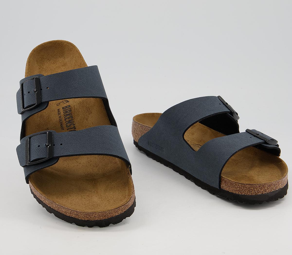 BIRKENSTOCKArizona Two Strap Sandals MBasalt Birko Flor Nubuck