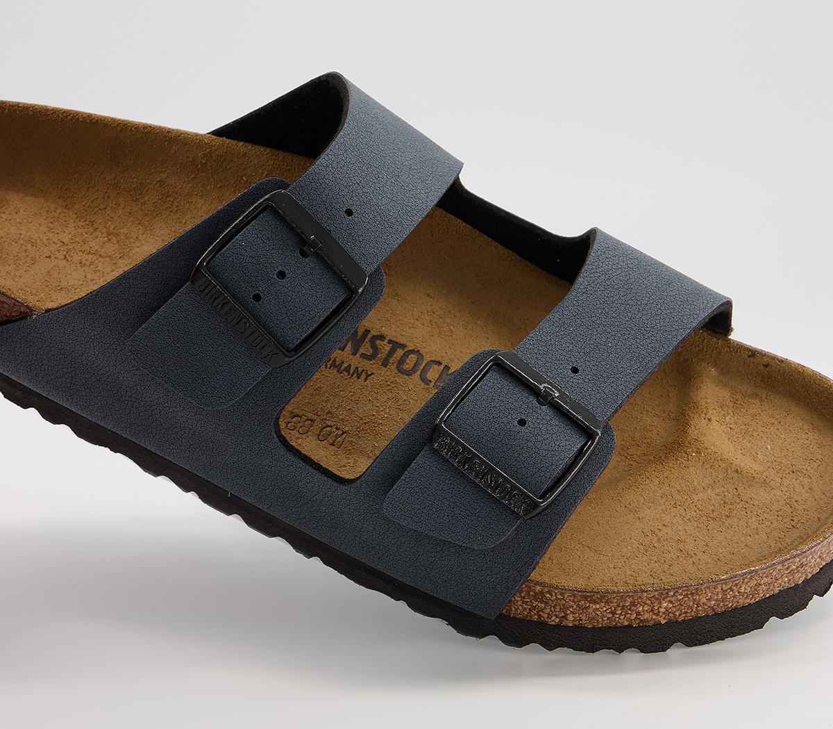 BIRKENSTOCKArizona Two Strap Sandals MBasalt Birko Flor Nubuck