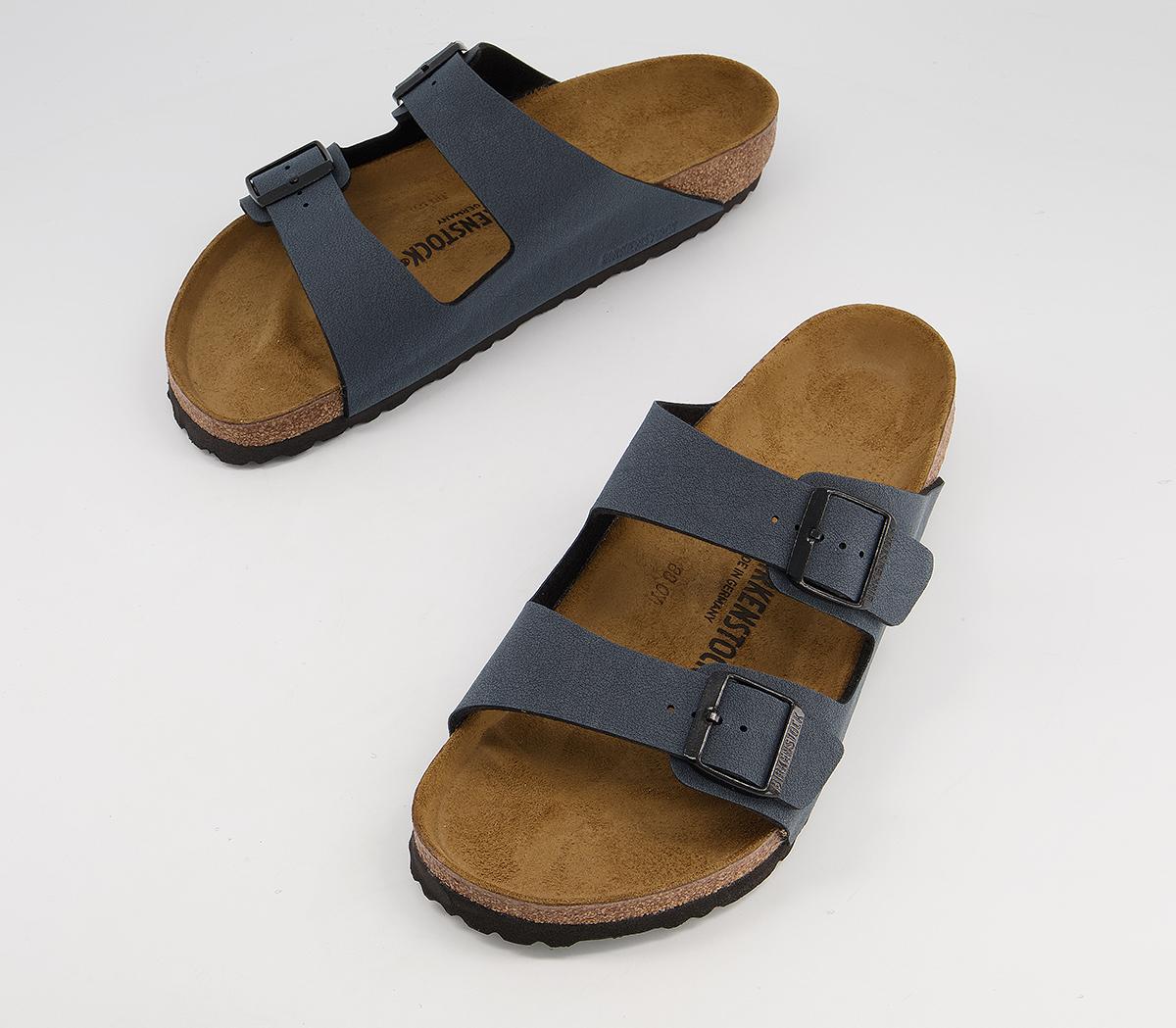 BIRKENSTOCKArizona Two Strap Sandals MBasalt Birko Flor Nubuck