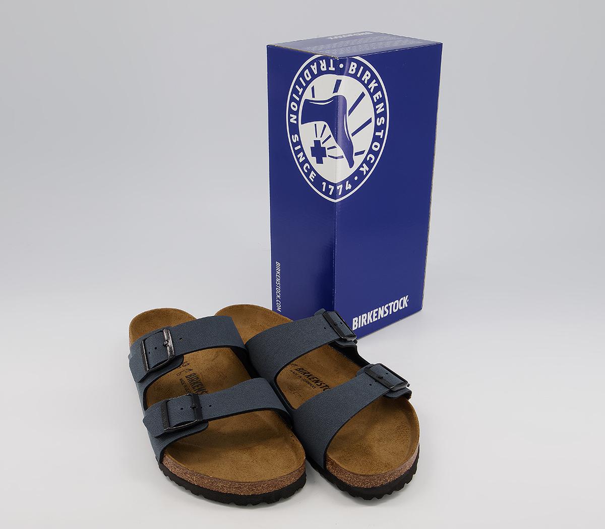 BIRKENSTOCKArizona Two Strap Sandals MBasalt Birko Flor Nubuck