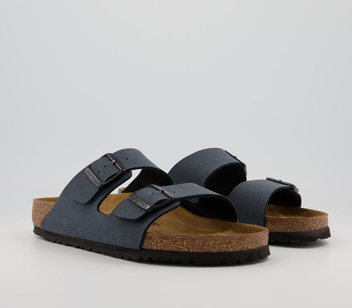 BIRKENSTOCKArizona Two Strap Sandals MBasalt Birko Flor Nubuck