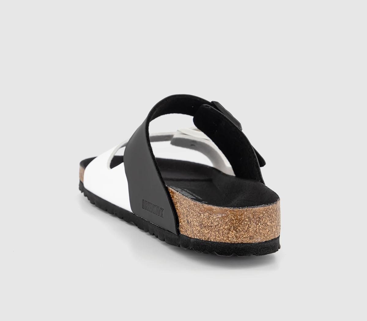BIRKENSTOCKArizona Two Strap Sandals BIRKENSTOCKArizona Two Strap Sandals White Black Split