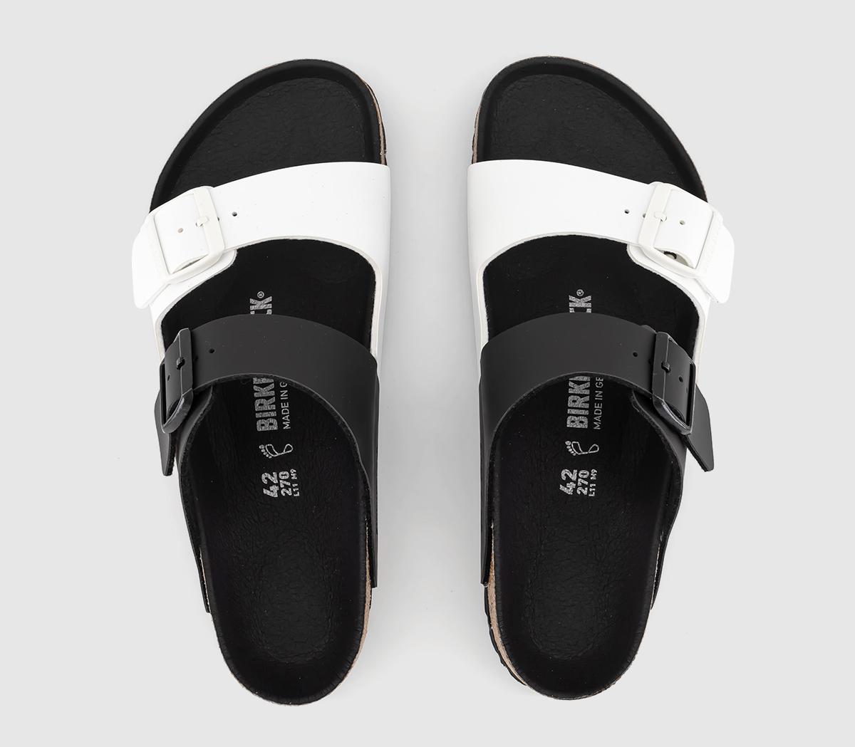 BIRKENSTOCKArizona Two Strap Sandals BIRKENSTOCKArizona Two Strap Sandals White Black Split