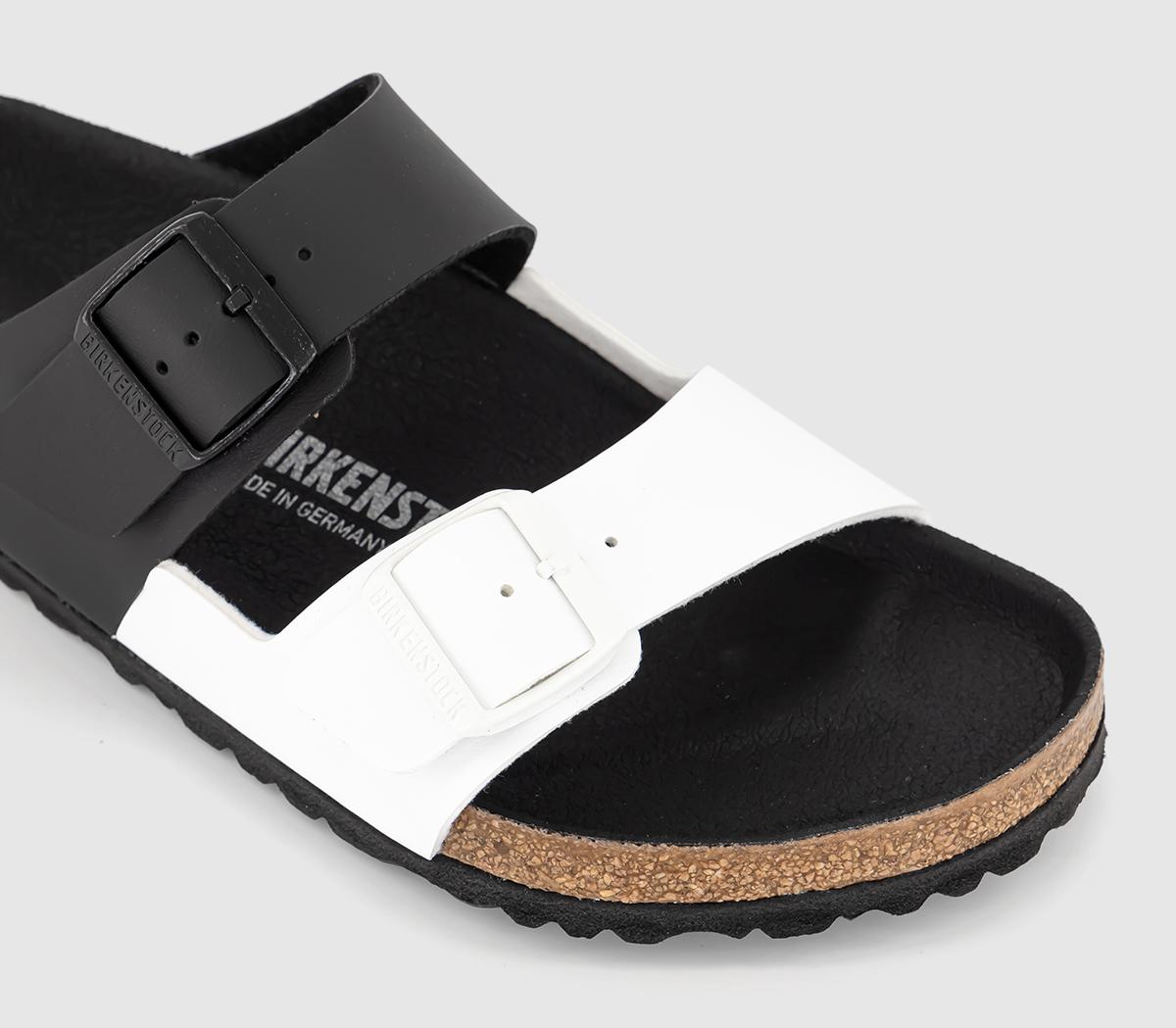 BIRKENSTOCKArizona Two Strap Sandals BIRKENSTOCKArizona Two Strap Sandals White Black Split