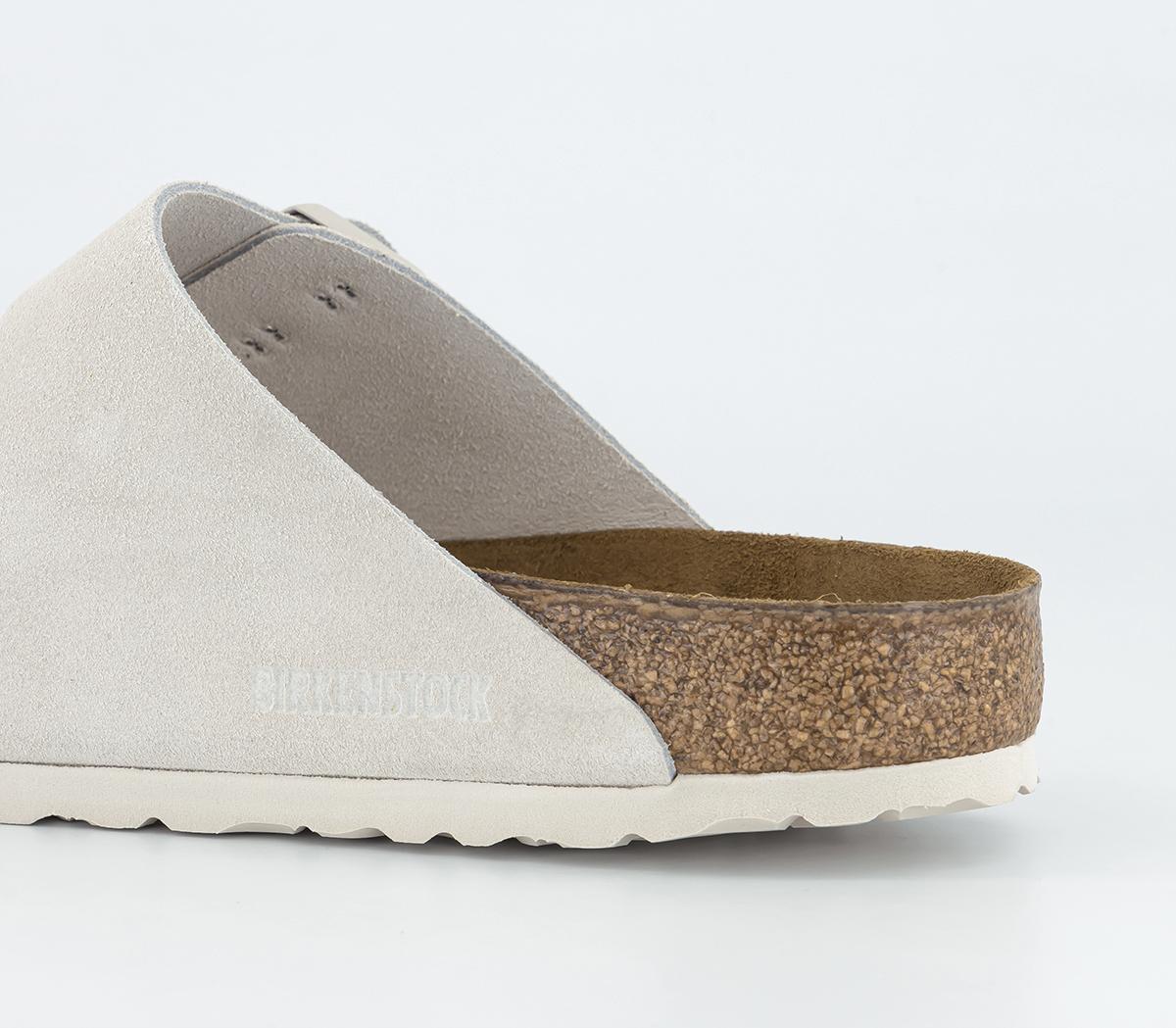 BIRKENSTOCKArizona Two Strap Sandals Antique White Suede