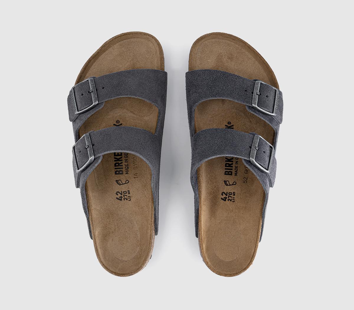 BIRKENSTOCKArizona Two Strap SandalsCharcoal Suede