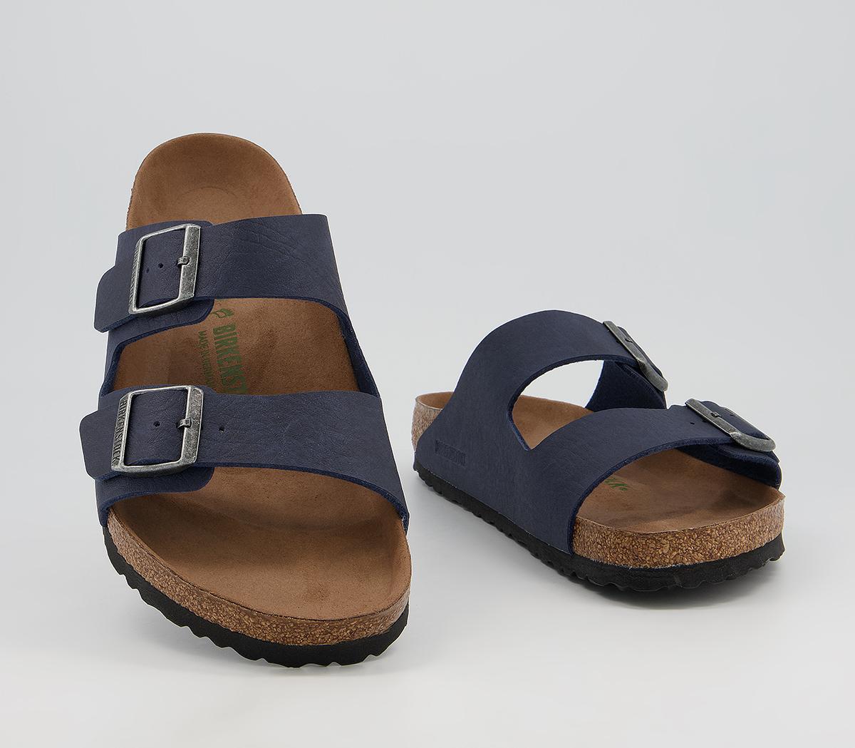 BIRKENSTOCK Arizona Two Strap Sandals BIRKENSTOCK Arizona Two Strap Sandals Navy Saddle Matt Vegan