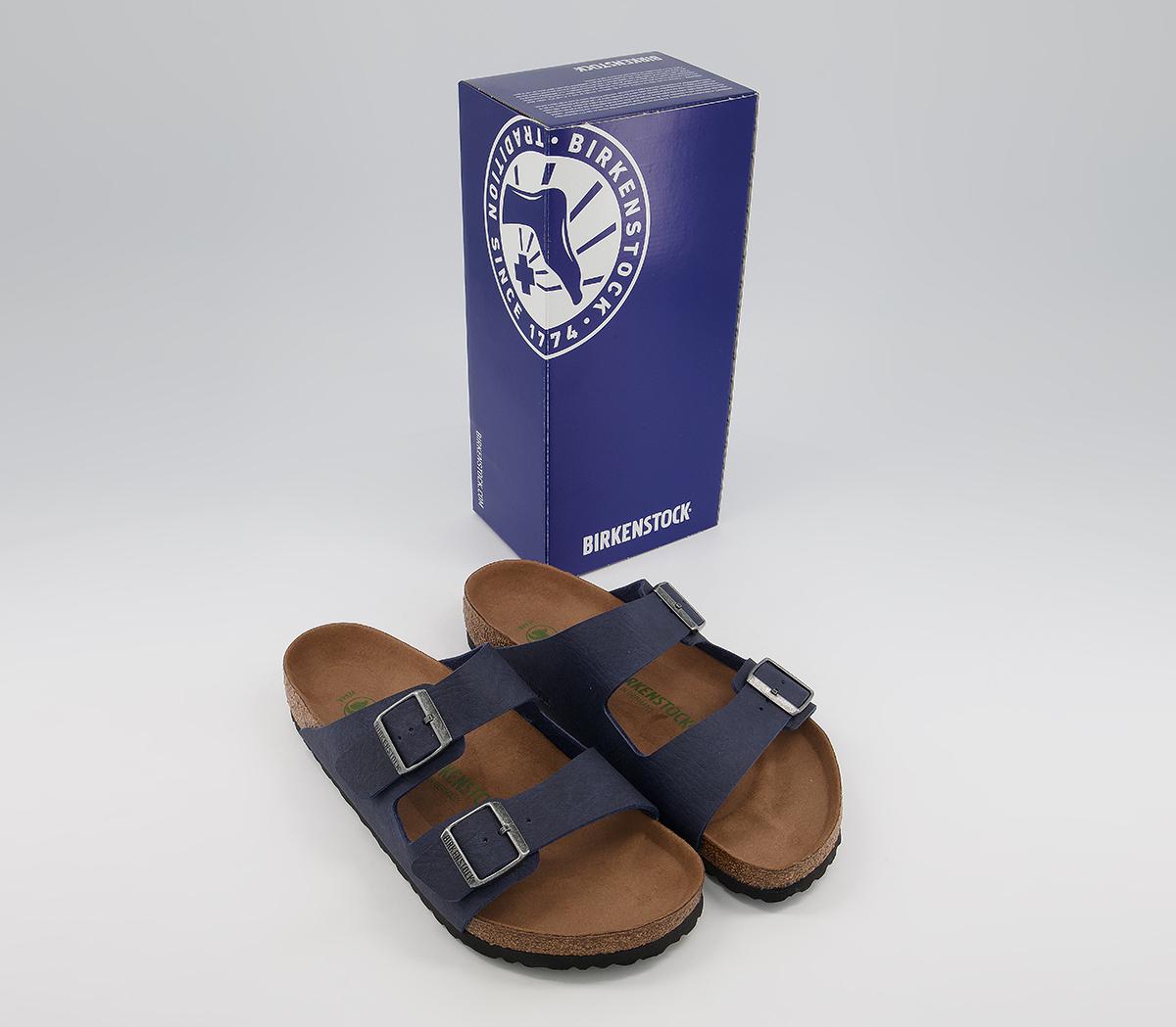 BIRKENSTOCK Arizona Two Strap Sandals BIRKENSTOCK Arizona Two Strap Sandals Navy Saddle Matt Vegan
