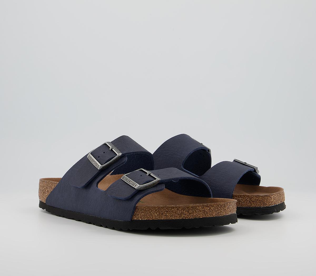 BIRKENSTOCK Arizona Two Strap Sandals BIRKENSTOCK Arizona Two Strap Sandals Navy Saddle Matt Vegan