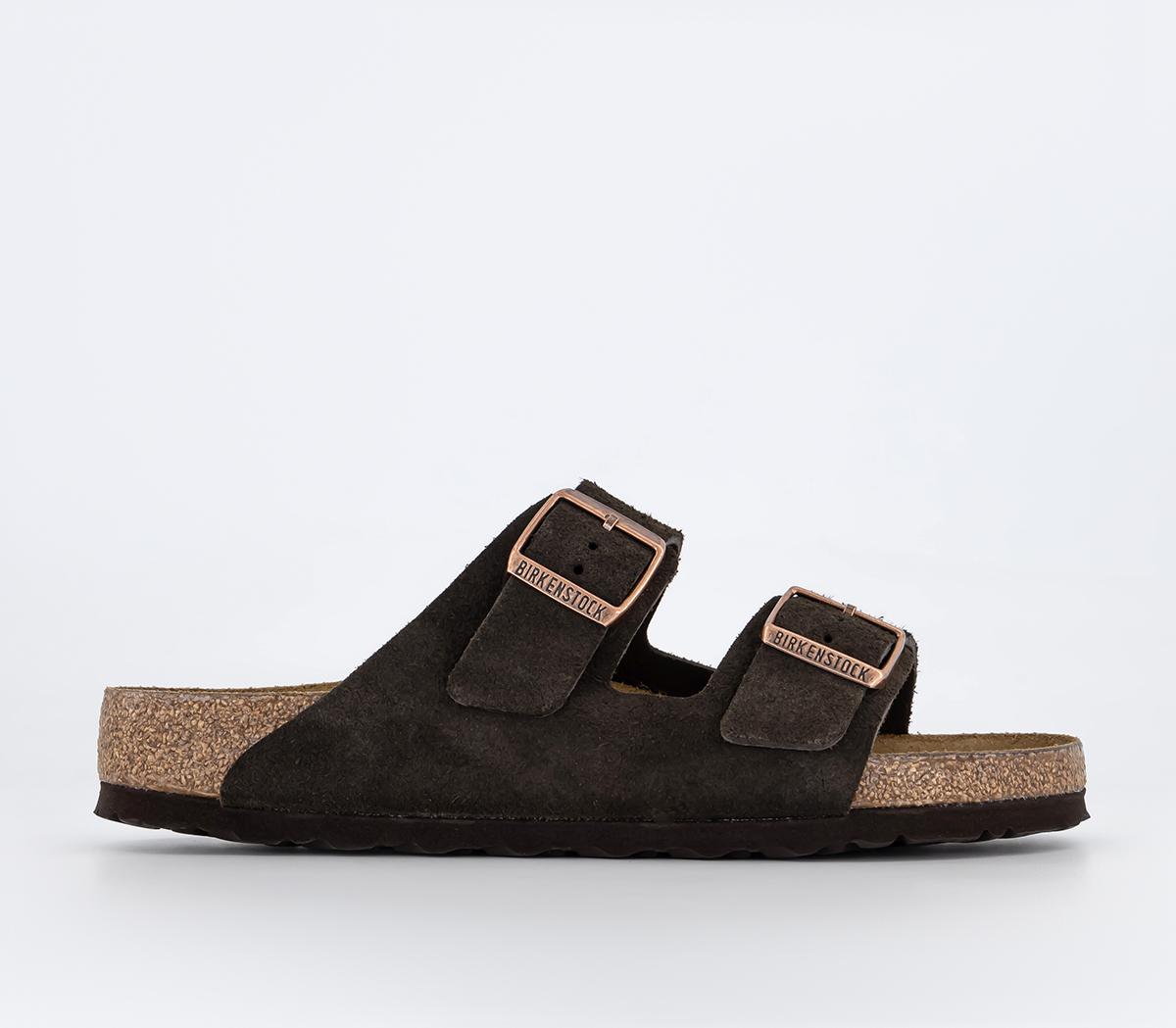 Arizona Two Strap Sandals Mocca Suede