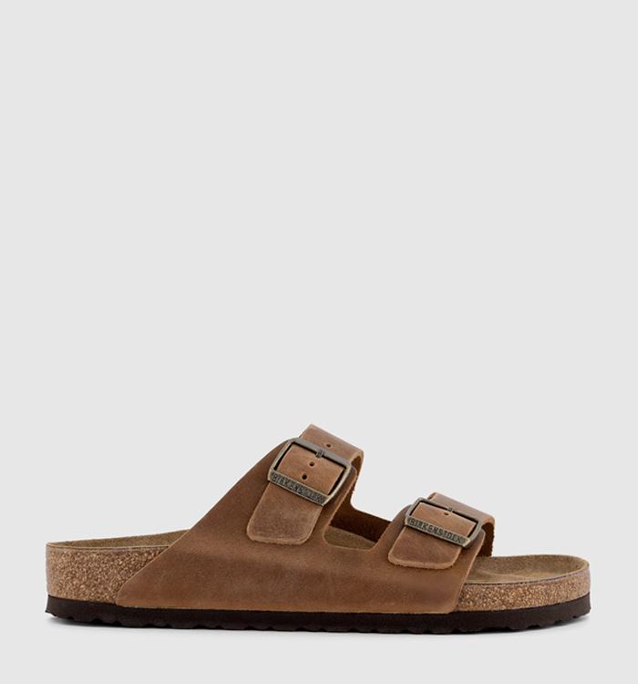 BIRKENSTOCK Arizona Two Strap Sandals Oiled Cognac