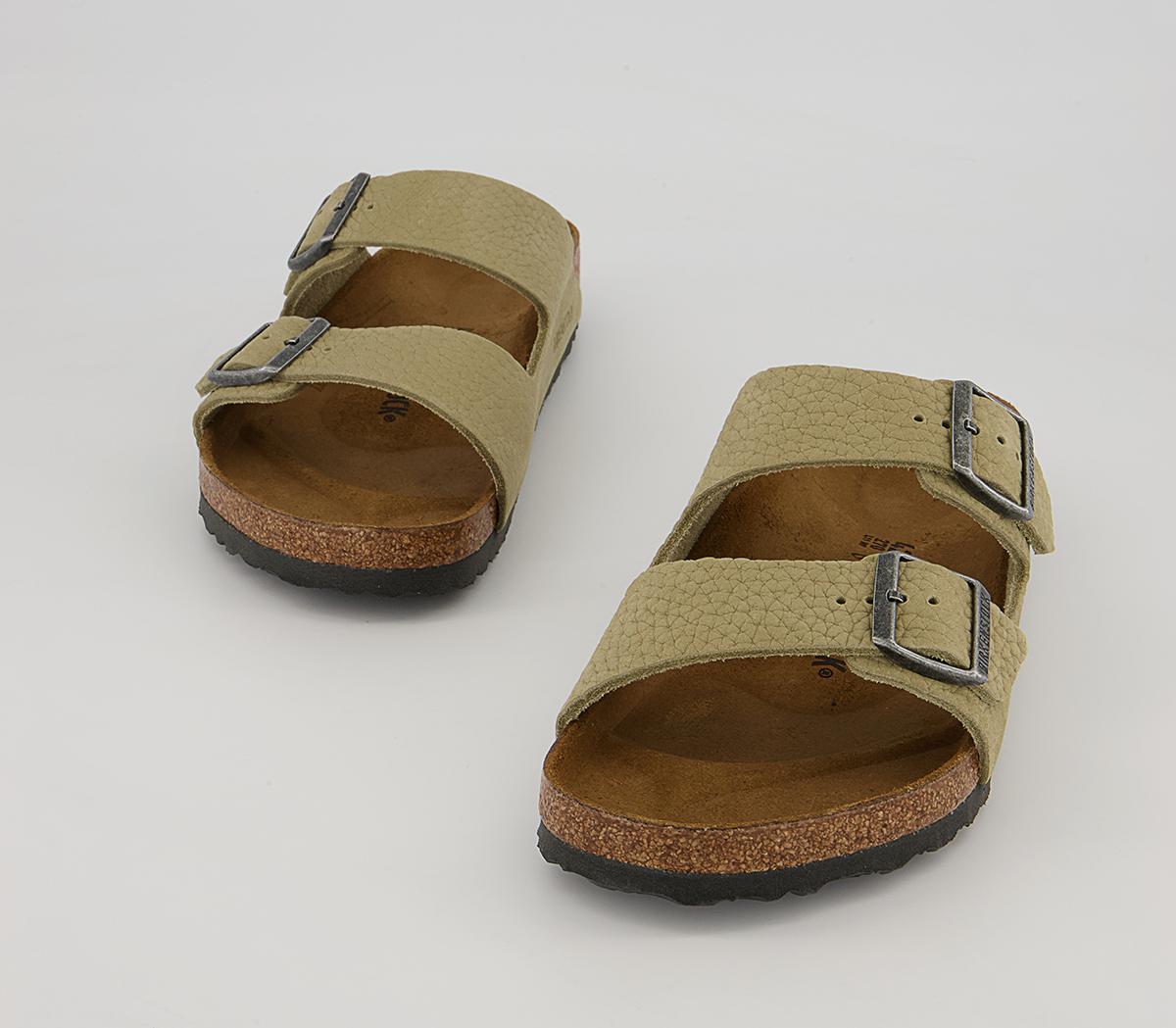 BIRKENSTOCK Arizona Two Strap Sandals BIRKENSTOCK Arizona Two Strap Sandals Desert Buck Faded Khaki