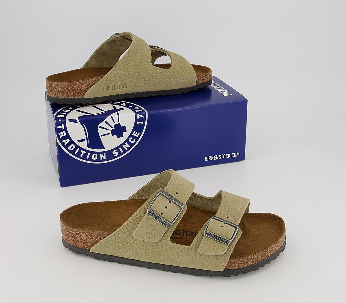 BIRKENSTOCK Arizona Two Strap Sandals BIRKENSTOCK Arizona Two Strap Sandals Desert Buck Faded Khaki