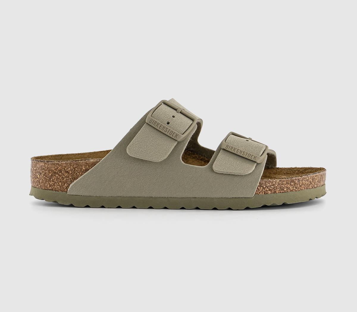 Birkenstock Mens Arizona Two Strap Sandals M BF Faded Khaki Green, 7