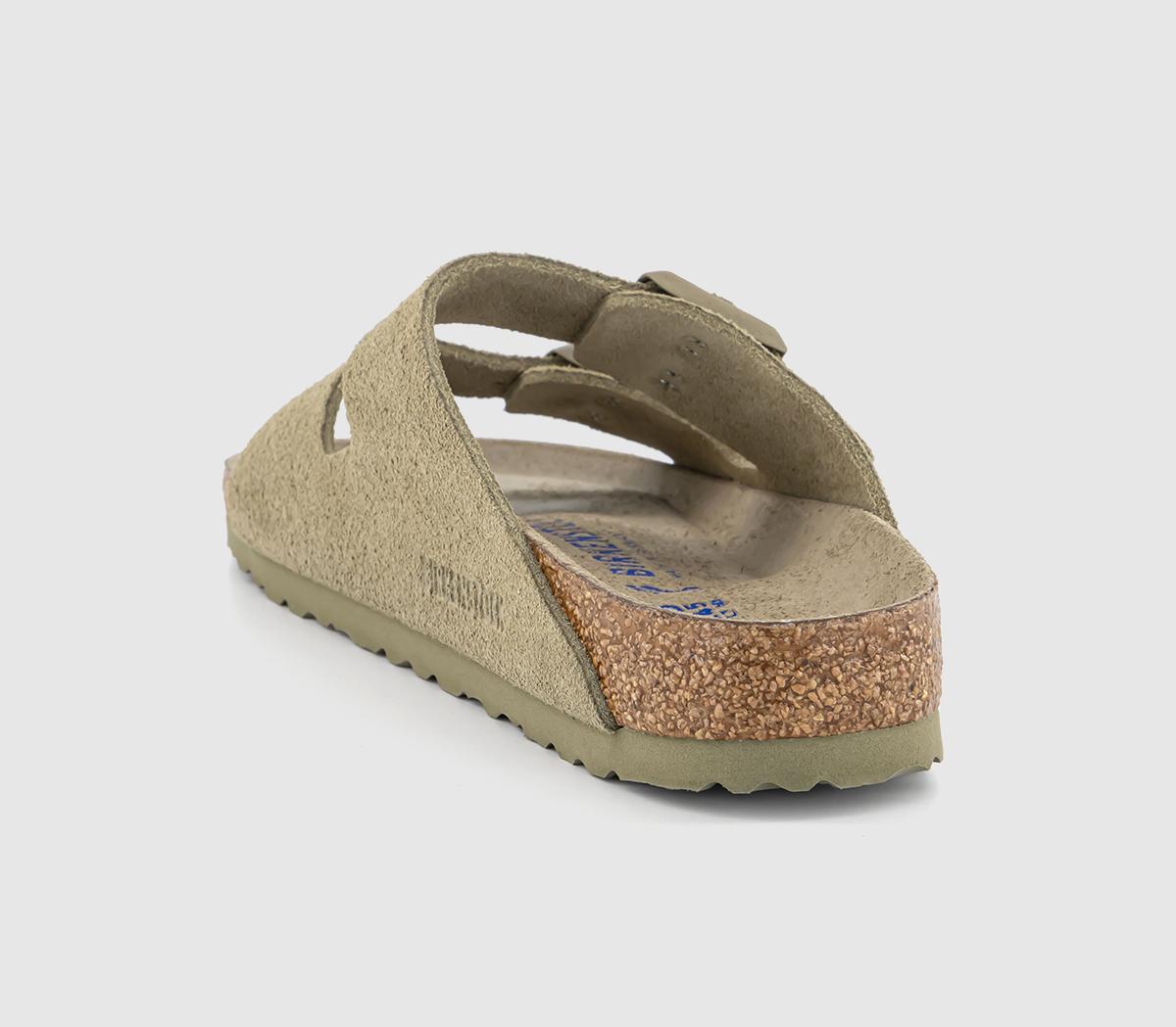 BIRKENSTOCKArizona Two Strap Soft Footbed Sandals BIRKENSTOCKArizona Two Strap Soft Footbed SandalsSuede Faded Khaki Sfb