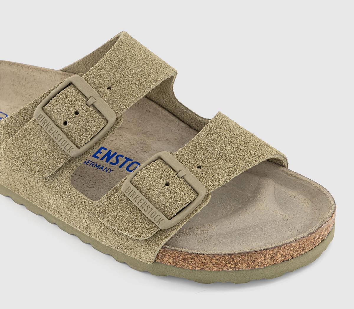 BIRKENSTOCKArizona Two Strap Soft Footbed Sandals BIRKENSTOCKArizona Two Strap Soft Footbed SandalsSuede Faded Khaki Sfb