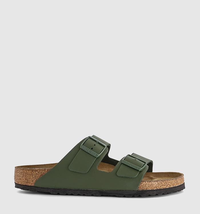 BIRKENSTOCK Arizona Two Strap Sandals Thyme Smooth Leather