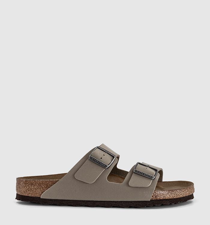 BIRKENSTOCK Arizona Two Strap Sandals Faded Khaki Dark Brown Bf