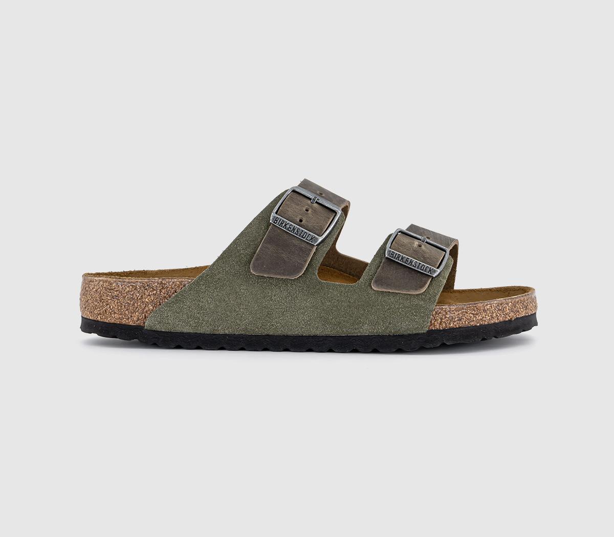 BIRKENSTOCKArizona Two StrapThyme Suede Oiled Leather