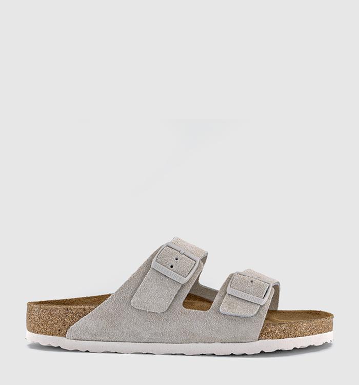 BIRKENSTOCK Arizona Two Strap Sandals Oyster Suede